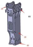 ISO Excavator Breaker Parts Bracket Shell Cover For Soosan Type Furukawa Type