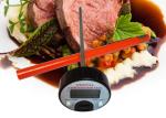 Abs Plastic Housing Round Outdoor Cooking Thermometer With Sheath Power Saving