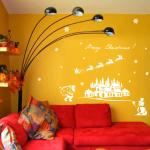 Santa Claus Snowman Christmas Decorations Wall Stickers Bedroom Home Decoration