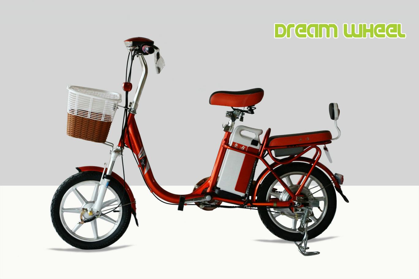 Small Pedal Assist Electric Bike 16 Inch Wheel Steel With 48V Lithium Battery