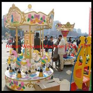 Wholesale 6 seats carousel for kids outdoor ride merry go round mini carousel from china suppliers