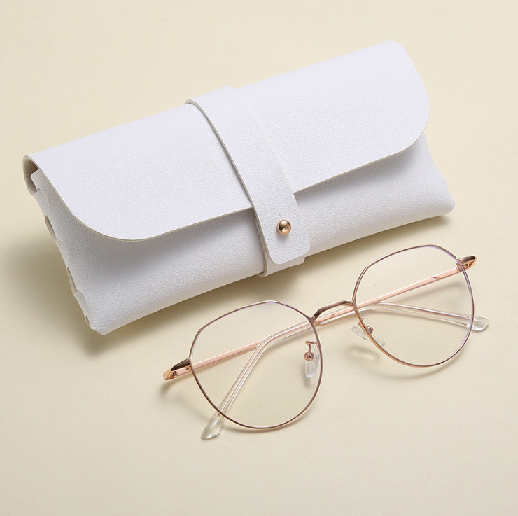FASHION NEW BUCKLE GLASSES BOX CROSS-BORDER SUNGLASSES BOX SUNGLASSES BOX LEATHER BOX CONVENIENT BOX