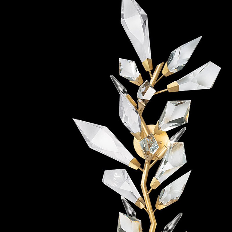 Faceted Crystal Leaf Chandelier Easy Maintenance