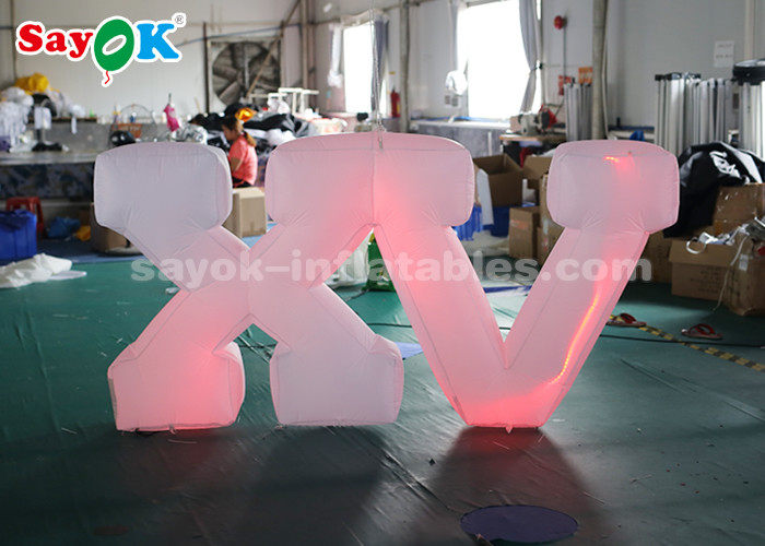 1.2m High Inflatable Lighting Decoration / Inflatable LED Letter Easy Set Up