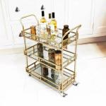 Nordic Gold Dining Car Hotel Restaurant Mobile Trolley Bar Club Fruit Beverage