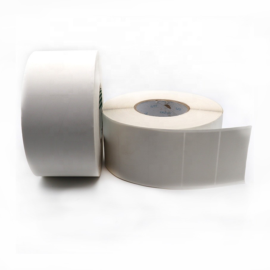 Blank Waterproof Direct Thermal Labels Rectangle Custom White