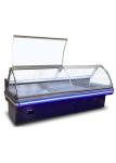 Curved Glass Deli Chiller Cooked Food Refrigerator With Fan Cooling