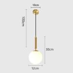 Modern Pendant light Simple Acrylic Ball Bedside Hanging light Round Ball Global