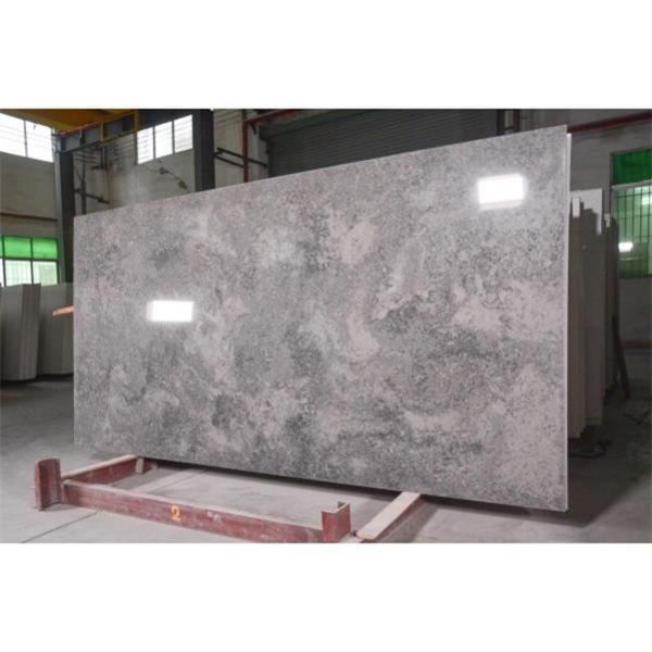 Leathered Finish 20MM Grey Calacatta Wall Panel Quartz Surface