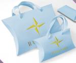 Premium Quality Hot-Stamp Luxury Shopping Carrier Packaging Gift Paper Bag Gold
