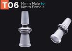 Drop Down Glass Bong Adapt / Water Pipe Adaptor Male To Male / Male To Female