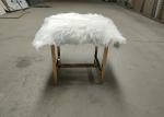 Modern French 120kg Square Upholstered Stool Stainless Steel Luxury Home