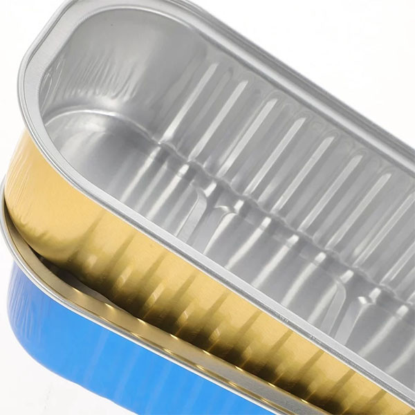 Aluminum Foil Food Container Rectangular Aluminum Bread Baking Foil Pan