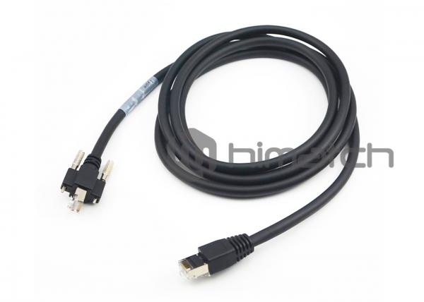 GIGE Ethernet Cat5e RJ45 Cable with Tinned Copper Conductor RoHS Approved Black Color