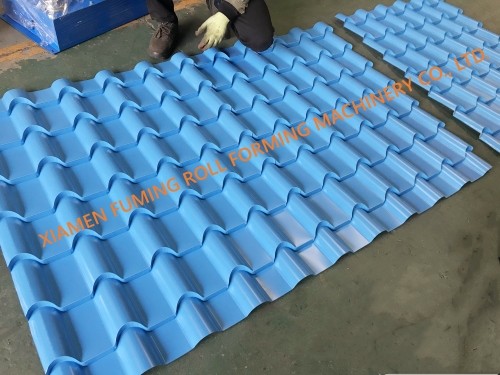 Customized Glazed Roof Tile Roll Forming Machine For Metal Profiles