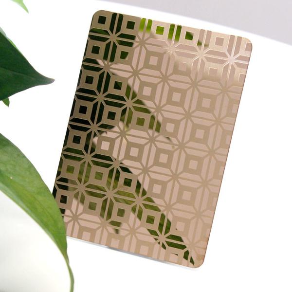 STS 304 stainless steel plates 201 Cold Rolled Mirror Rose Gold Etched 316 SS