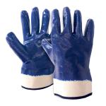 Oil Acid Alkali Resistant Gloves Blue Nitrile Fully Coated Gloves With