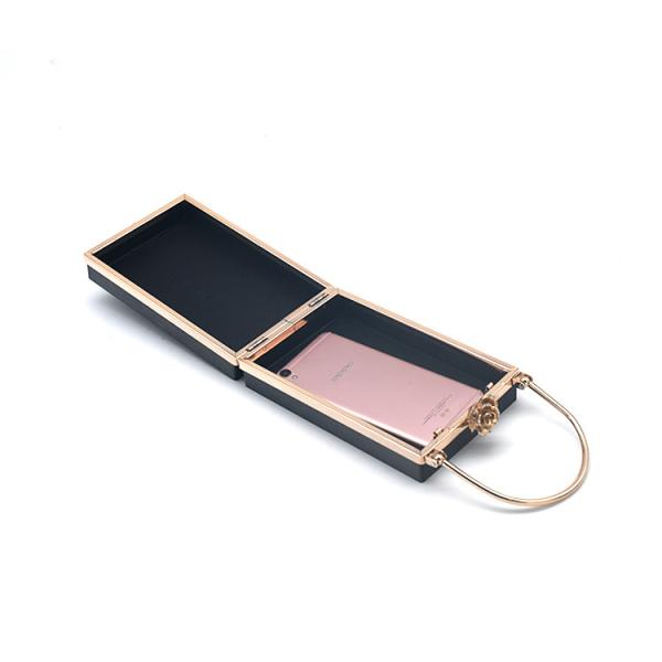 Zinc Alloy Handle Flower Knob Clamshell Clutch Frame 252g