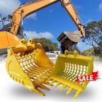 Metal Nm400 Sieve Excavator Skeleton Bucket With 0.8 Cbm Volumn