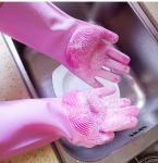 Heat Resistant Custom Waterproof Silicone Dishwashing Gloves For Kitchen