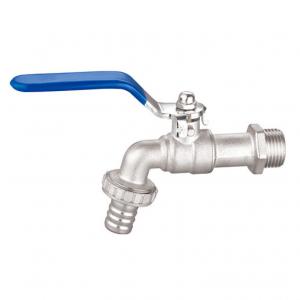 Wholesale Threaded Nickel Plated Brass Ball Bibcock Valve Max.25bar Pressure from china suppliers