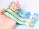 Yellow Pink Color Decorative Custom Wrist Band For Business Gift