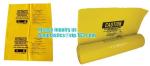 Yellow Asbestos Disposal Removal and Burial Bags, manufacturer supply Customize
