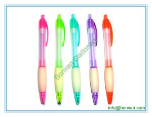 Wholesale personalized rubber plastic pen,gift use transparent pen from china suppliers
