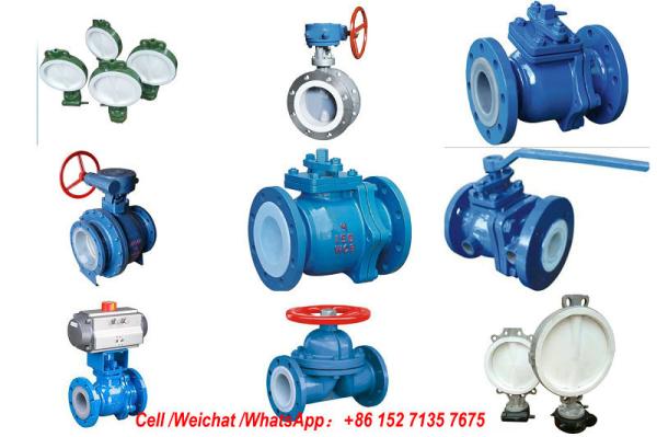 PE Lined Steel Ball valve Butterfly valve check valve Fluorine stop valve