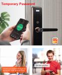 Alkaline Battery Smart Fingerprint Door Lock FCC Anti Theft With Tuya App