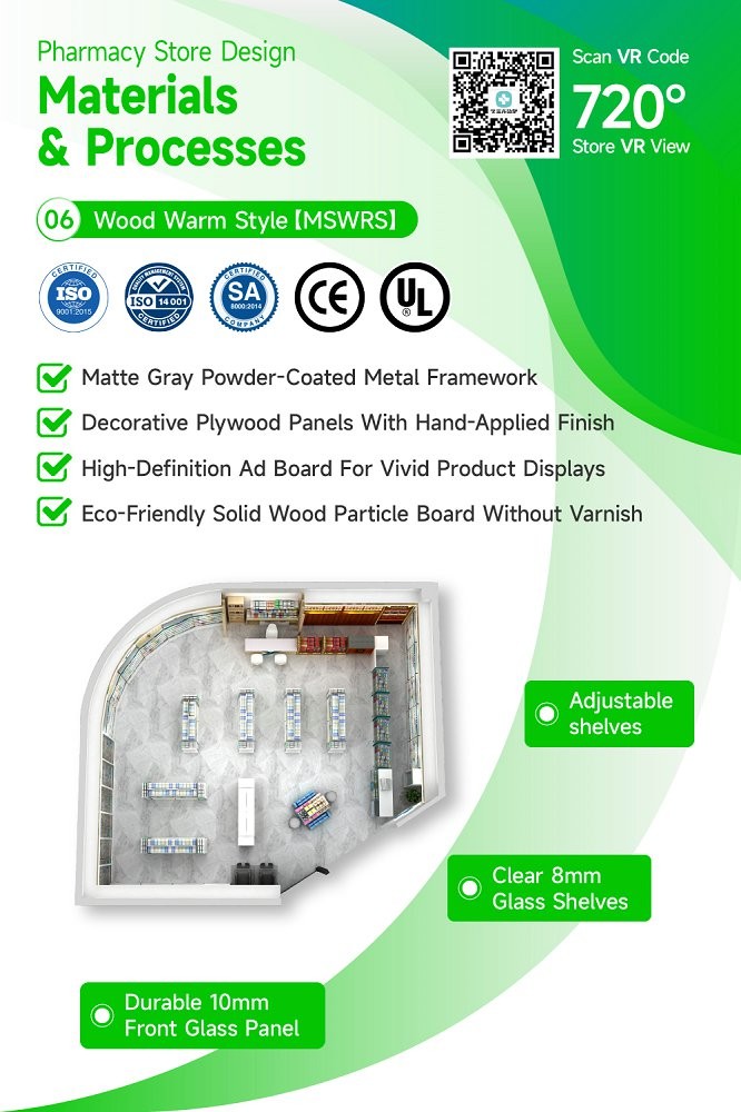 06-MSWRS Pharmacy Model Store With Wood Warm Style