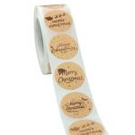 Personalised Gift Label Stickers , Merry Christmas Round Stickers