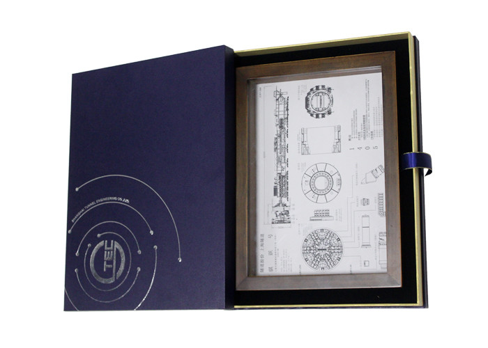 Black Rigid Packaging Box , Rigid Set Up Boxes With UV Coating