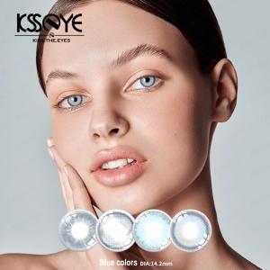 Wholesale Mermaid Tears Coloured Blue Eye Contact Lenses With Power 0.08mm from china suppliers