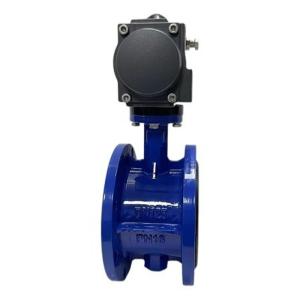 Wholesale INDUSTRIAL DN300 Rubber Sealing Flanged Triple Eccentric Pneumatic Butterfly Valve from china suppliers