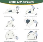 5.25*4.27*5.9FT Outdoor Waterproof Polyester Black Transparent PVC Pop Up Sports