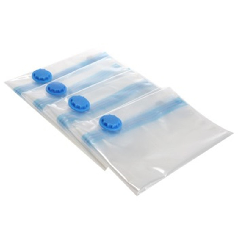 PE Plastic Vacuum Compression Bag for Quilts Clothes and Travel Spot Air Suction Valve