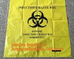 biodegradable biohazard eco bag, PE poly Biohazard Medical Waste Disposable Bag,
