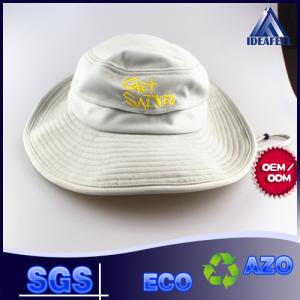 Wholesale Casual Hiking Fishing Boonie Bucket Hat , Embroidery Logo Beige Bucket Hat from china suppliers