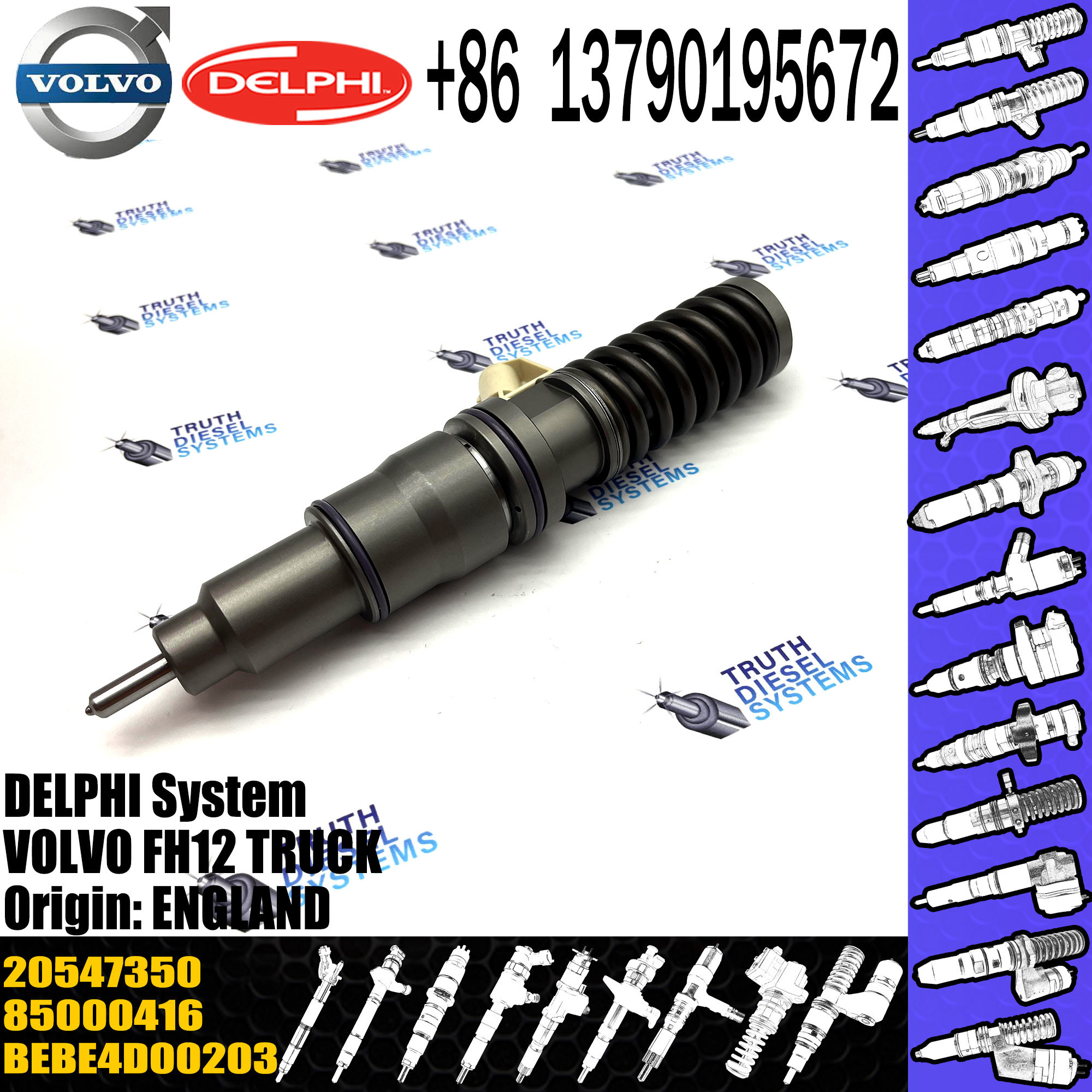 New Diesel Fuel Injector 20547350 VOE20547350 BEBE4D30001 For VOL 20569291 20564425 BEBE4D00001 BEBE4D00002