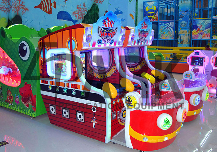 Island Hero Kids Shooting Games Machine , Kids Arcade Games Machine 90KG