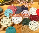 Multi Round Hand Made Crochet doily/placemat coasters/placemat set/shabby chic