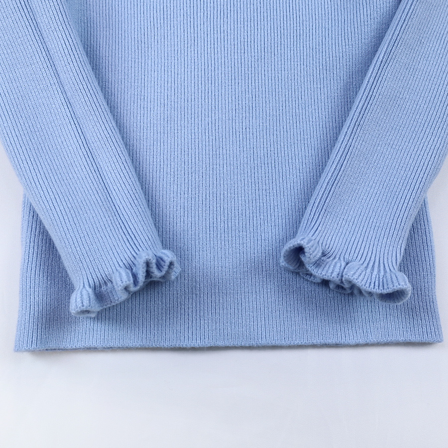 Custom Winter Baby Kids Rib Knitted Sweaters Baby Girl Boy Pullover Children Jumper Warm Slim Fit Rib Knitted Baby Sweater