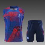 Polyester Football Training Chest Vest Cutting Edge Blue Red Mens Football Vest