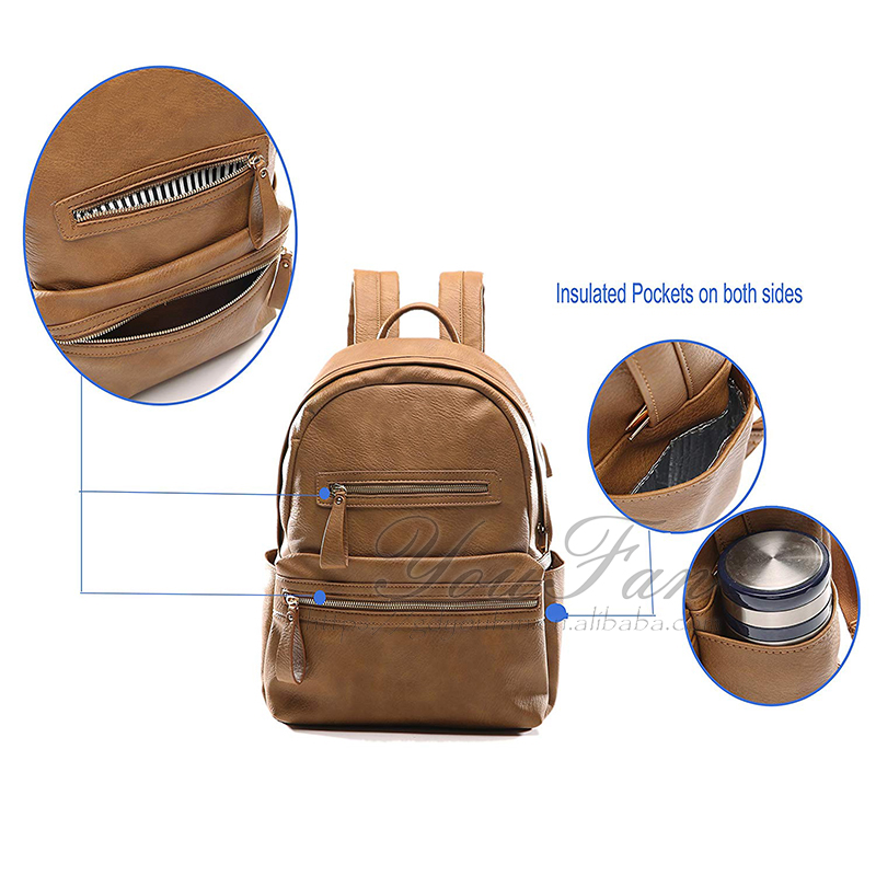 Leather Diaper Bag Backpack vintage diaper bag