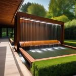 Customizable Corten Steel Water Fountain Commercia Outdoor Modern