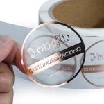 BOPP Hot Stamping Gold Foil Stickers , OEM Gold Foil Transparent Sticker
