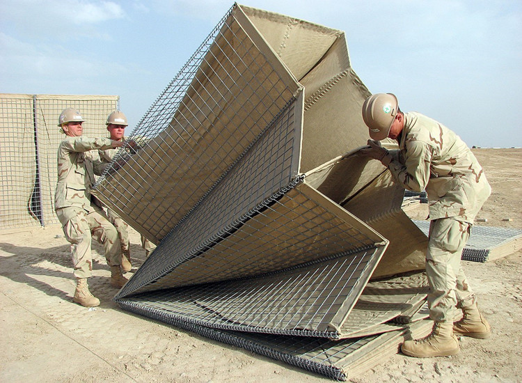 Military Sand Wall Hesco Barrier Gabion Stone Basket 1 Meter High