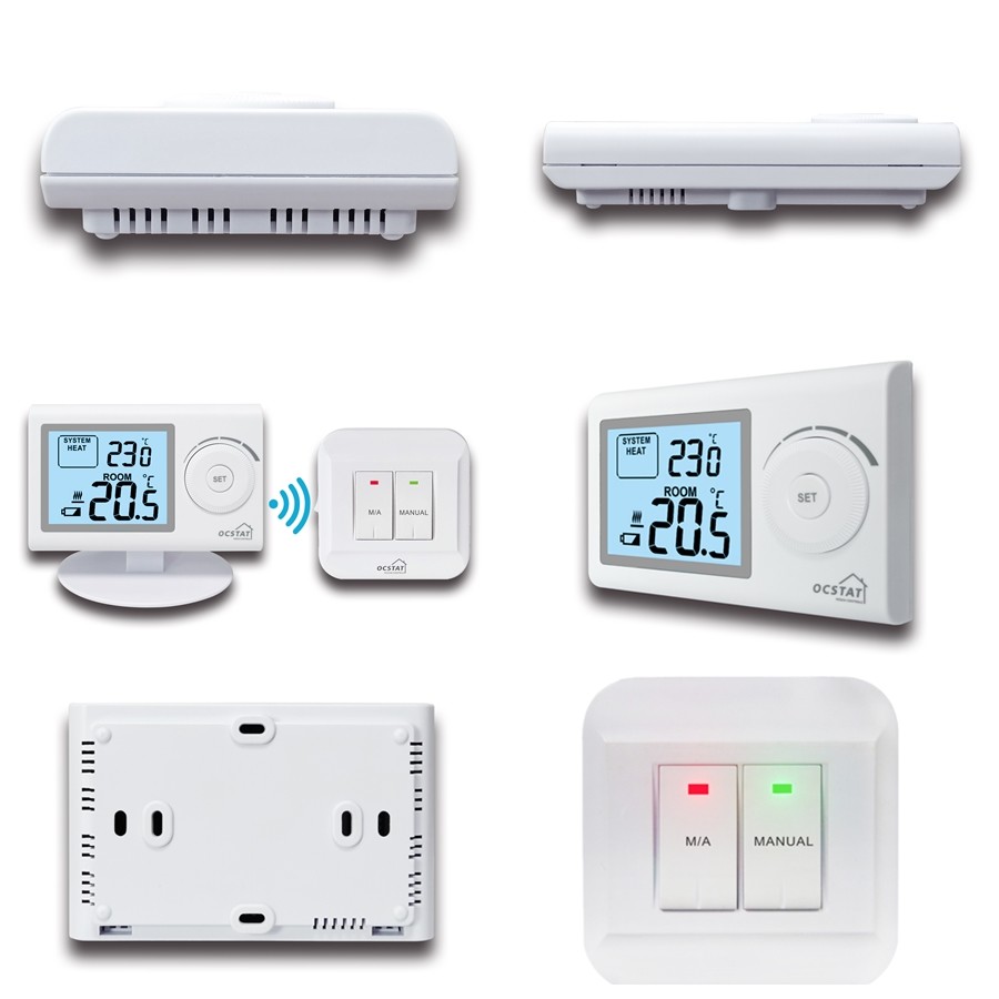 Non - Programmable Wireless Gas Boiler ABS Material Thermostat With HVAC System