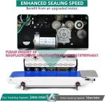 Horizontal Continuous Band Sealer, Automatic Bag Heat Sealer W/Printing Wheels,